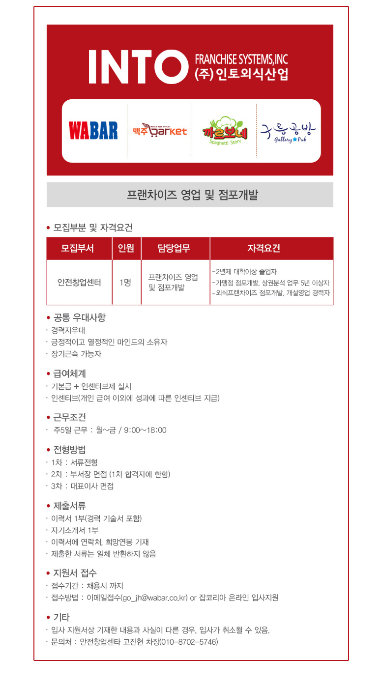 인토아리 최종 합격자 발표